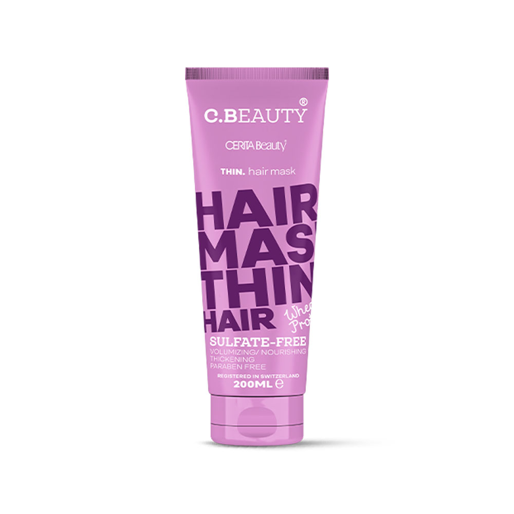 تصویر ماسک مو سولفات فری سی بیوتی سریتا مناسب موهای نازک و کم حجم 200 میل